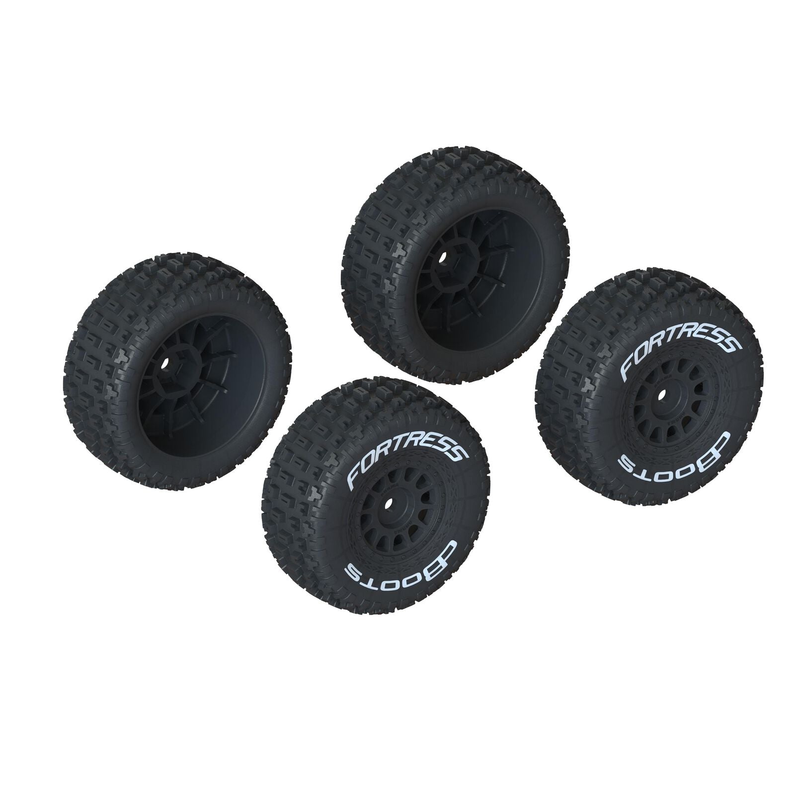 dBoots Hoons 53/107 2.9 Neumáticos con cinturón premontados, blanco, hexagonal de 17 mm, 5 radios (2)